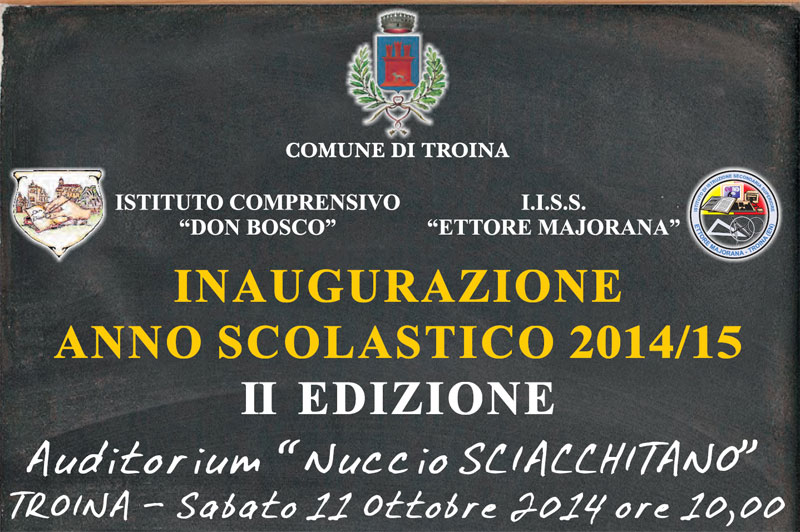 Troina, inaugurazione dell'anno scolastico