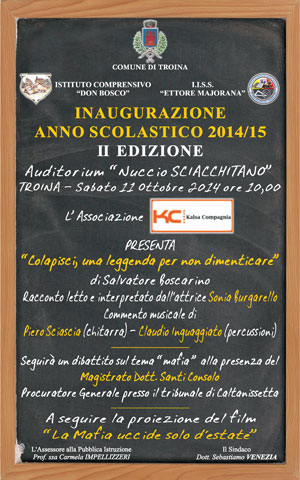 Troina, inaugurazione dell'anno scolastico