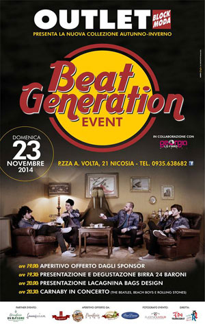 Nicosia, il 23 novembre il Beat Generation Event