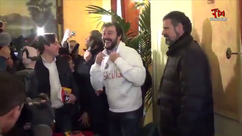 Matteo Salvini contestato a Palermo