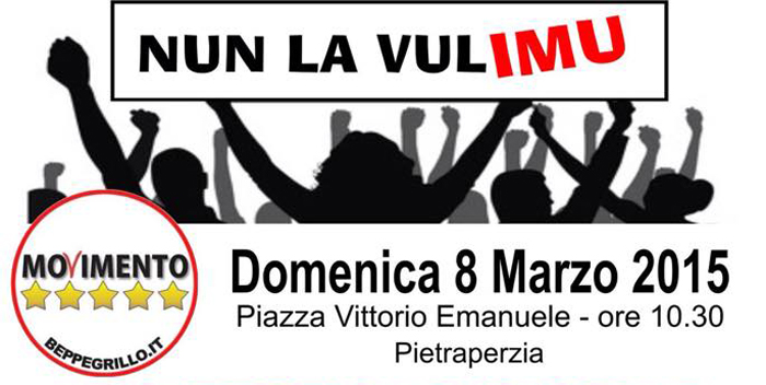 IMU Agricola, domenica 8 marzo manifestazioni del M5S in tutta la provincia