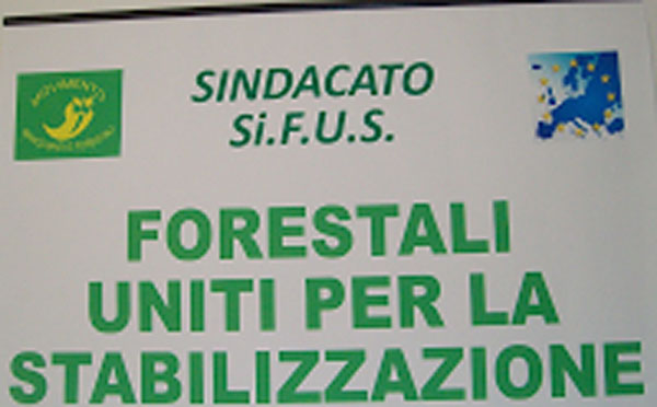 Enna, il Si.F.U.S. protesta per rivendicare le quattro mensilità non pagate