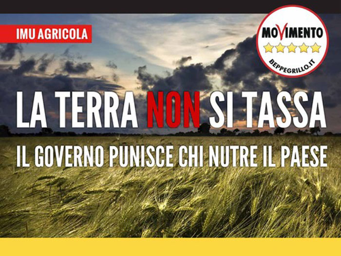 L'Imu agricola è legge, insorge il M5S ''A pagarne lo scotto sarà soprattutto la Sicilia''