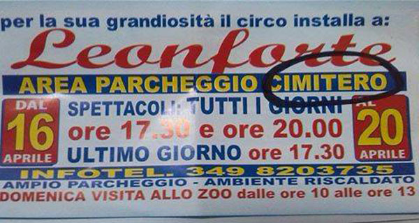 Concesso lo spazio adiacente al Cimitero ad un Circo, cresce l'indignazione dei leonfortesi per una decisione inaudita