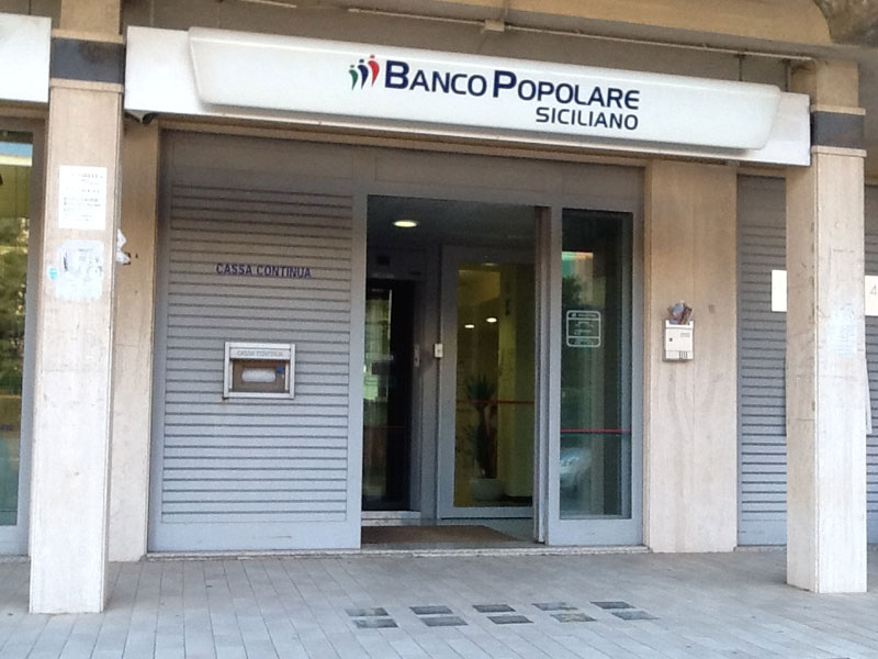 Barrafranca, rapina al Banco Popolare Siciliano