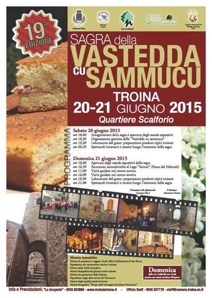 Troina, il programma della XIX edizione ‘’Sagra della vastedda cu sammucu’’