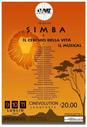 Gli allievi del Damt di Leonforte chiudono l’anno accademico con i consigli dell’attrice Cinzia Maccagnano e con il musical ‘’Simba e il cerchio della vita’’