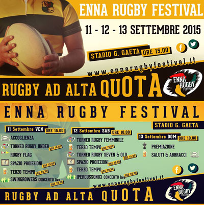 L’11-12-13 settembre la prima edizione dell’Enna Rugby Festival