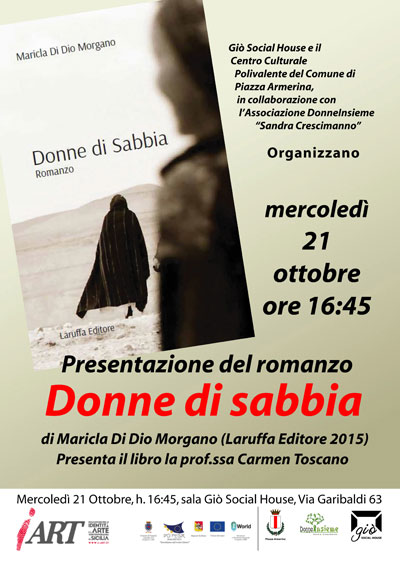 Piazza Armerina, il 21 ottobre verrà presentato l’ultimo romanzo di Maricla Di Dio