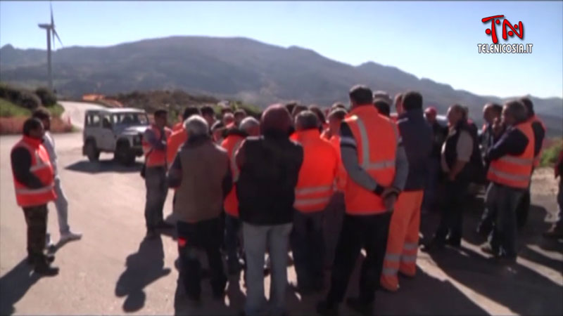 Protesta dei lavoratori del lotto B4 della Nord-Sud