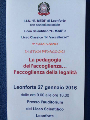 Leonforte, III Seminario di Studi Pedagogici