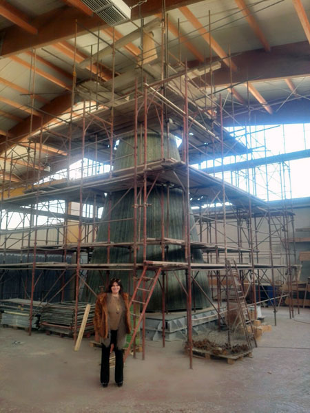 Nicosia, quasi pronta la cuspide della torre campanaria