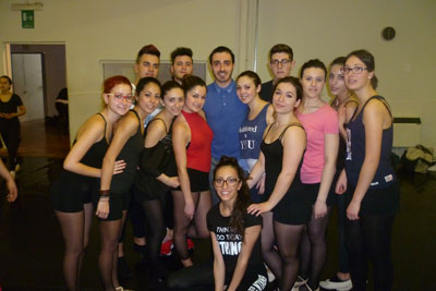 I ballerini della scuola ‘’Passo a due’’ a lezione nell’accademia DAF di Roma