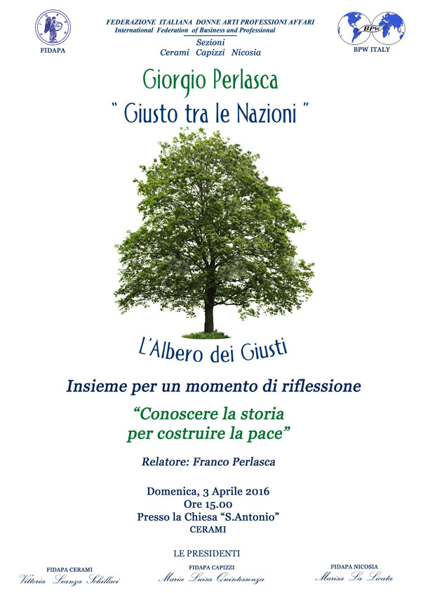 Cerami, la FIDAPA organizza una conferenza sulla figura e la storia di Giorgio Perlasca