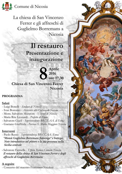 Nicosia, venerdì 8 aprile inaugurazione della chiesa di San Vincenzo Ferreri