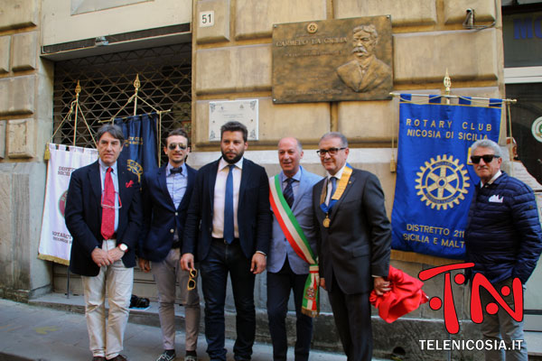 Nicosia, il Rotary omaggia la figura di Carmelo La Giglia con un bassorilievo in bronzo