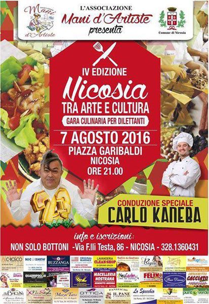 Nicosia, domenica 7 agosto la IV edizione della gara culinaria