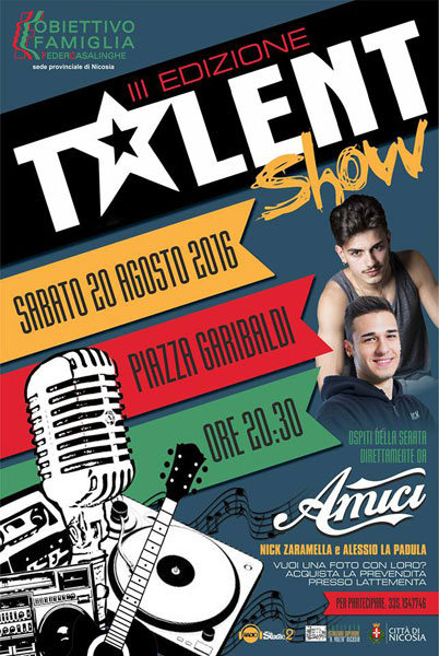 Nicosia, il 20 agosto si svolgerà la terza edizione del Talent Show