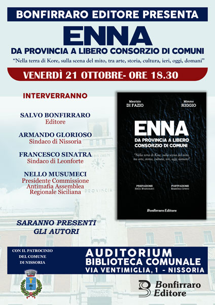 A Nissoria la nuova presentazione di ‘’Enna, da Provincia a Libero Consorzio di Comuni’’ 