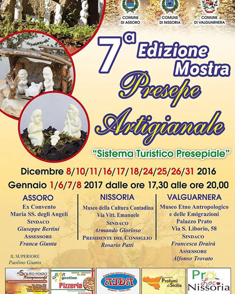 Ad Assoro, Nissoria e Valguarnera per le feste natalizie la VII edizione ‘’Mostra Preesepe Artigianale’’