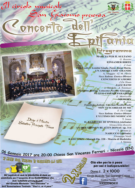 Nicosia, il 6 gennaio concerto di inizio anno nella chiesa di San Vincenzo Ferreri