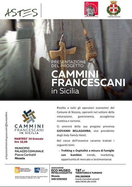 Partono da Nicosia i seminari di marketing del progetto ''Cammini Francescani in Sicilia''