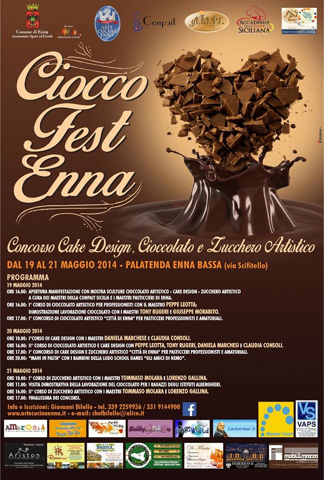 CIOCCO FEST ENNA 2014 I°CONCORSO DI CAKE DESIGN ZUCCHERO ARTISTICO CIOCCOLATO ARTISTICO CITTA' DI ENNA