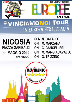 La tappa del Tour Elezioni Europee del Movimento 5 Stelle a Nicosia