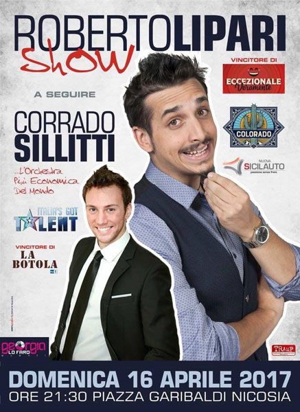 Roberto Lipari show e Corrado Sillitti a Nicosia 