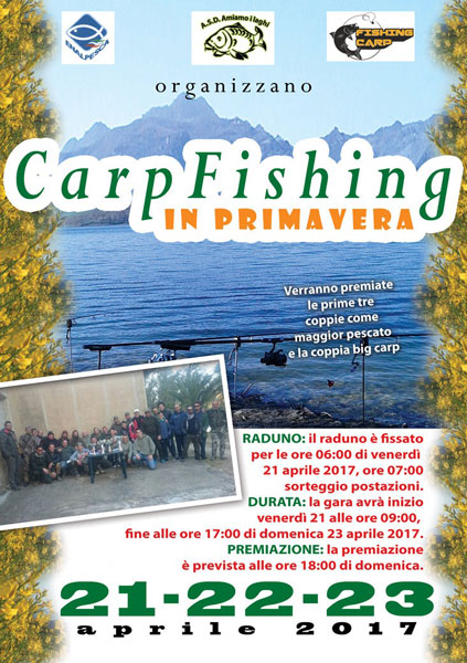 Leonforte, Carpfishing in primavera nei giorni 21, 22 e 23 aprile