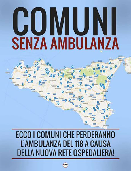 Sanità, tagliate 10 ambulanze del 118 in provincia di Enna