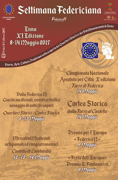 Enna, la settimana federiciana 2017 inserita nei Sicily Events della Regione