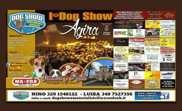 Domenica 6 agosto il I Dog Show Città di Agira