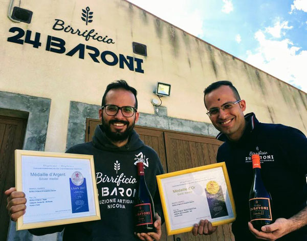 Premiato a Roma il Birrificio 24 Baroni, eccellenza del territorio nicosiano