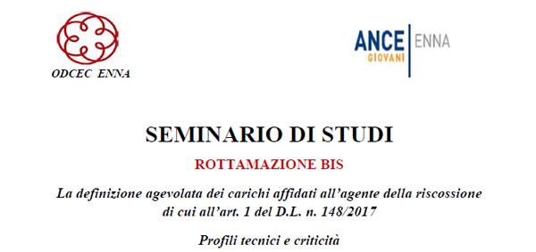 Enna, l’Ordine dei Commercialisti organizza per il 24 novembre un seminario di studi