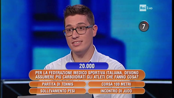 Leonforte, lo studente Alessandro Lombardo ha partecipato al quiz ‘’L’eredità’’