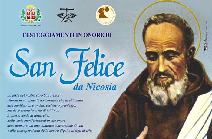 Il programma dei festeggiamenti in onore di San Felice da Nicosia