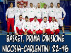 Basket, in Prima Divisione Nicosia-Carlentini 22-46