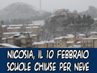 Nicosia, il 10 febbraio scuole chiuse per neve