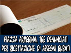 Piazza Armerina, tre persone denunciate per ricettazione di assegni rubati