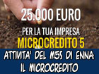 Attività informativa del M5S di Enna sul microcredito