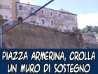 Piazza Armerina, crollo nei pressi della chiesa del Carmine