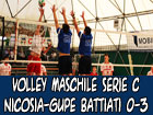 Volley maschile, serie C, Nicosia Volley-Gupe Battiati 0-3