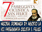 Nicosia, domenica 23 agosto la 7° Passeggiata Ciclistica San Felice