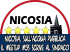 Nicosia, sull’acqua pubblica il Meetup del Movimento 5 Stelle scrive al sindaco