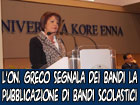 L’On. Greco segnala bandi scolastici per progetti dell'insegnamento di ‘’Cittadinanza e Costituzione’’ e di laboratori per l’occupabilità