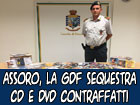 Assoro, la Guardia di Finanza sequestra 300 CD e DVD contraffatti