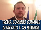 Troina, consiglio comunale convocato il 28 settembre