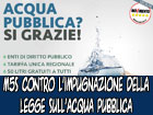 M5S:''La legge sull'acqua non si tocca. Lo Stato rispetti il parlamento regionale e lo statuto''