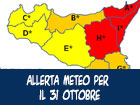 Allerta Meteo per il 31 ottobre